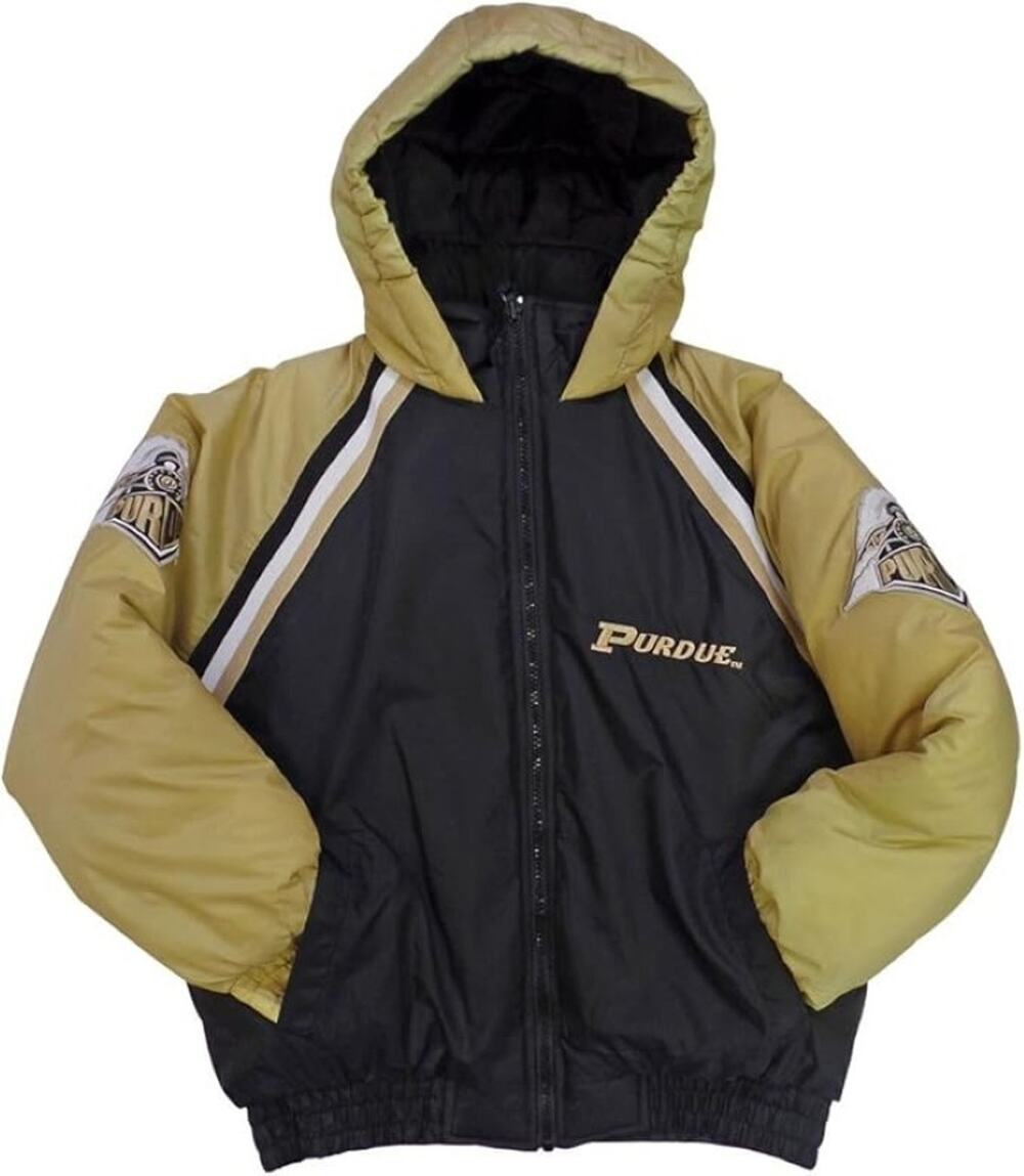 Vintage Purdue Boilermakers Kids Full Zip Winter Hooded Jacket - M5/6